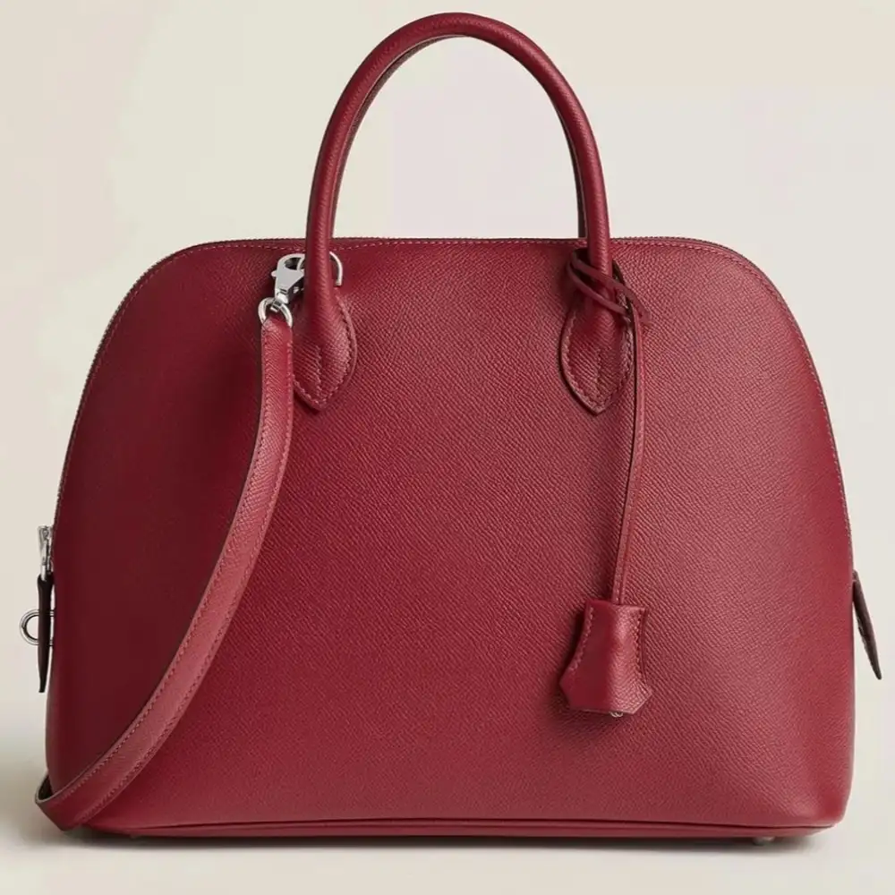 Hermès Bolide 1923 30 bag in Epsom Rouge Grenat Rose Pourpre