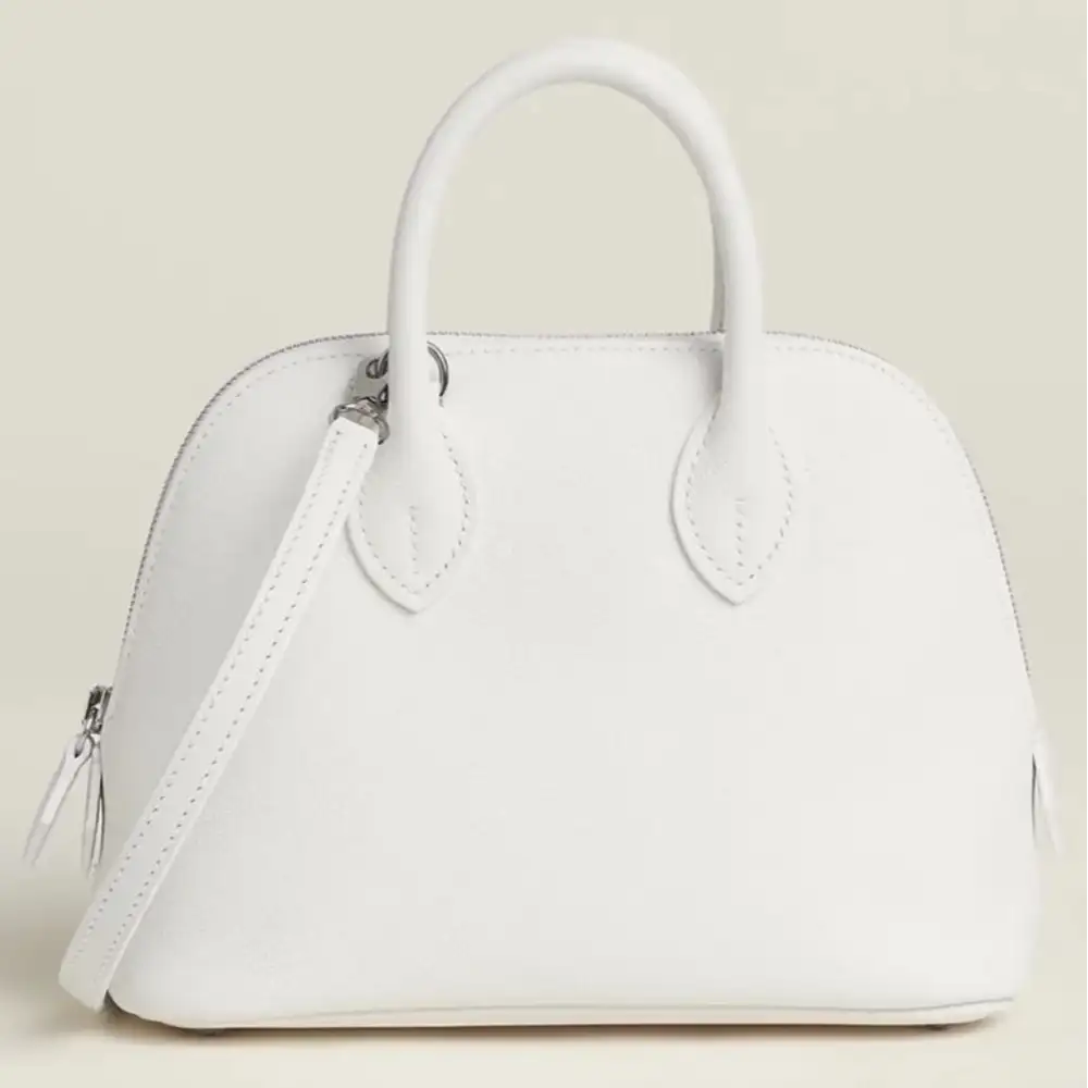 Hermès Bolide 1923 mini bag in Evercolor Blanc