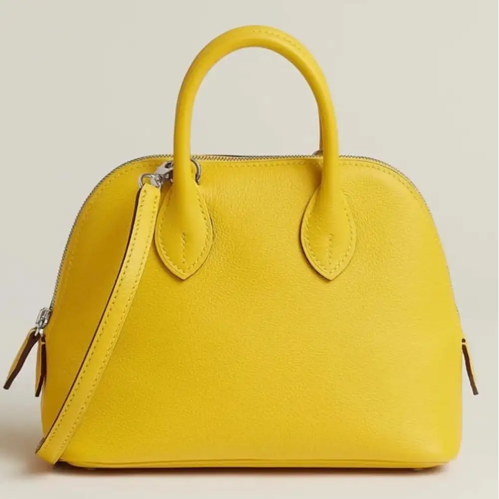 Hermès Bolide 1923 mini bag in Evercolor Jaune de Naples