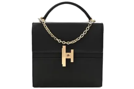 Hermes Cinhetic Boxy Top Handle Bag in Chevre Chamkila Black Featured image