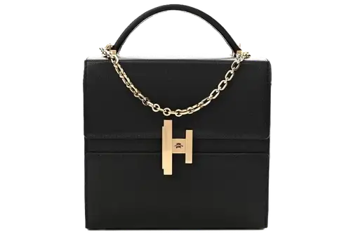 Hermes Cinhetic Boxy Top Handle Bag in Chevre Chamkila Black Featured image
