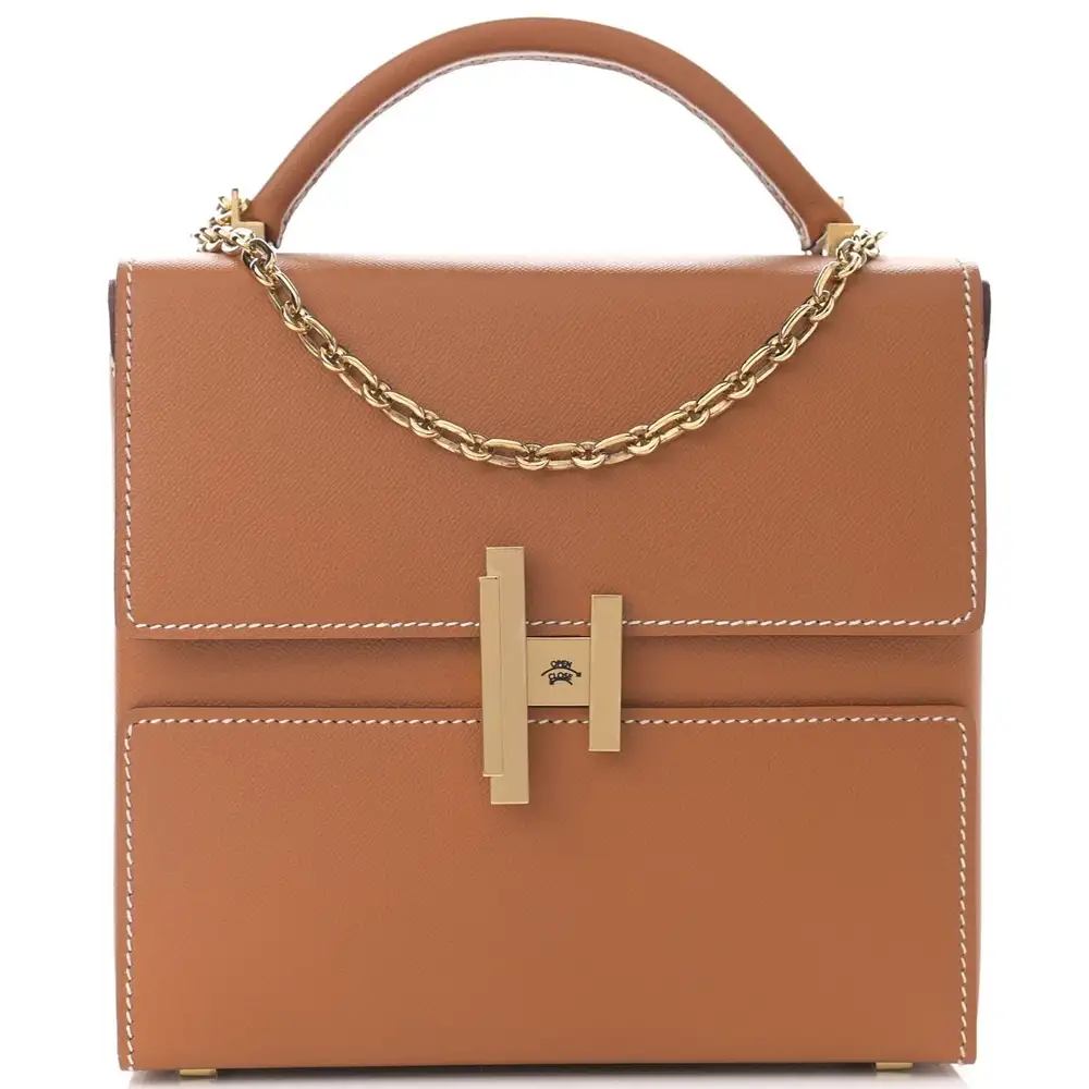 Hermes Cinhetic Boxy Top Handle Bag in Epsom Gold