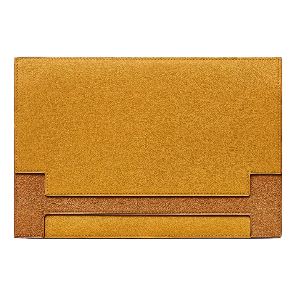 hermes multiplis clutch yellow
