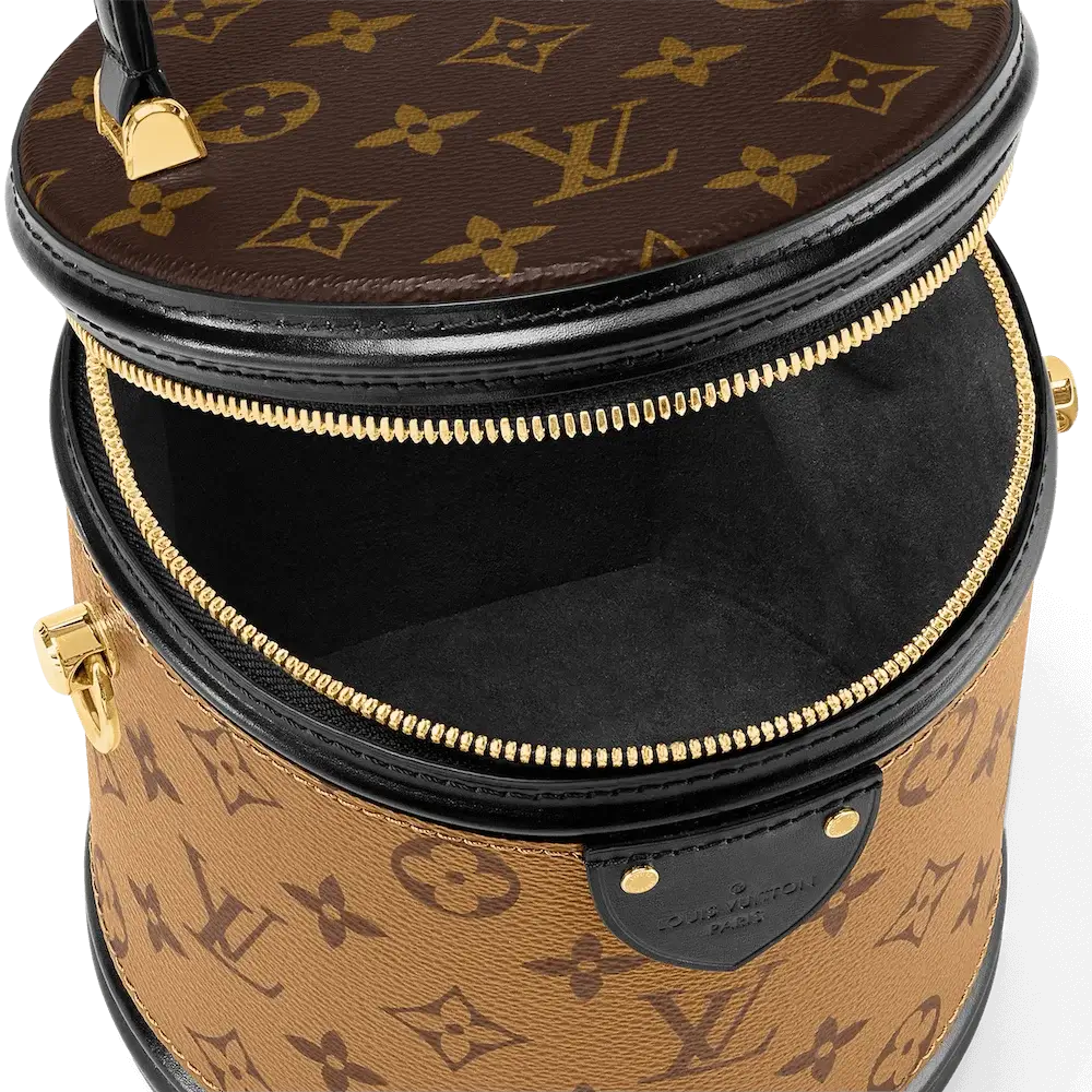 Louis Vuitton Cannes Monogram Reverse Canvas Bag Interior Pockets 2