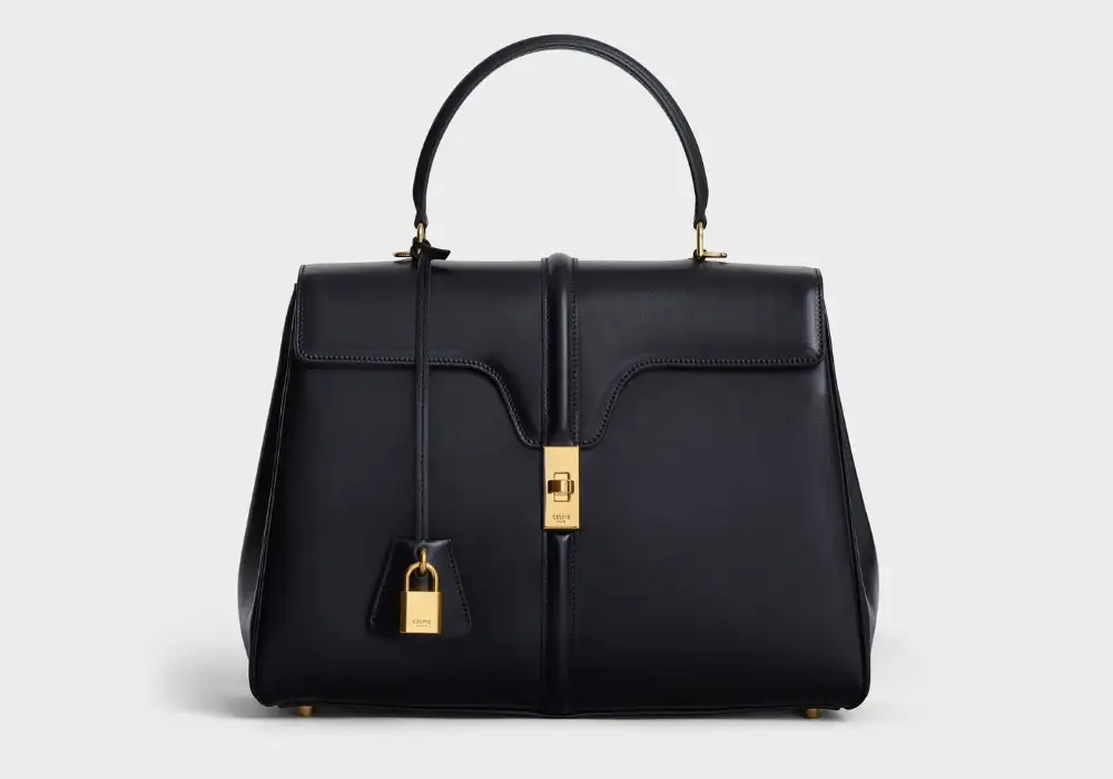 Celine Classique 16 Bag In Satinated Calfskin Black Front image