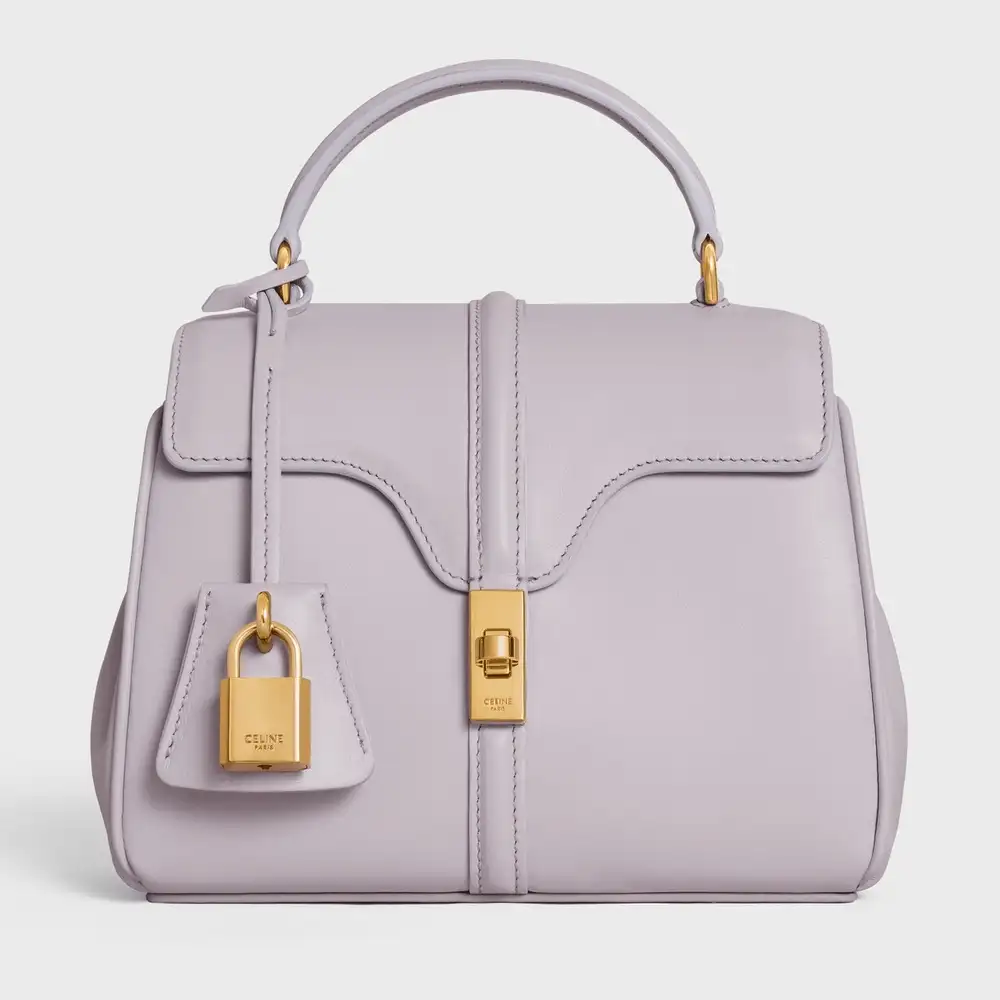 Celine Mini 16 In Satinated Calfskin Light Lilac