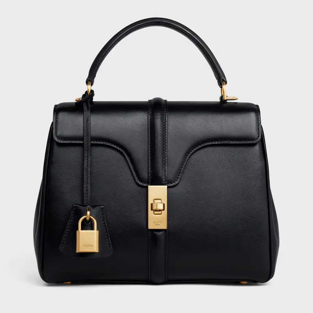 Celine Small 16 Bag In Satinated Calfskin Black 3