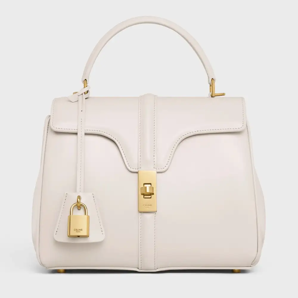 Celine Small 16 Bag In Satinated Calfskin Rice