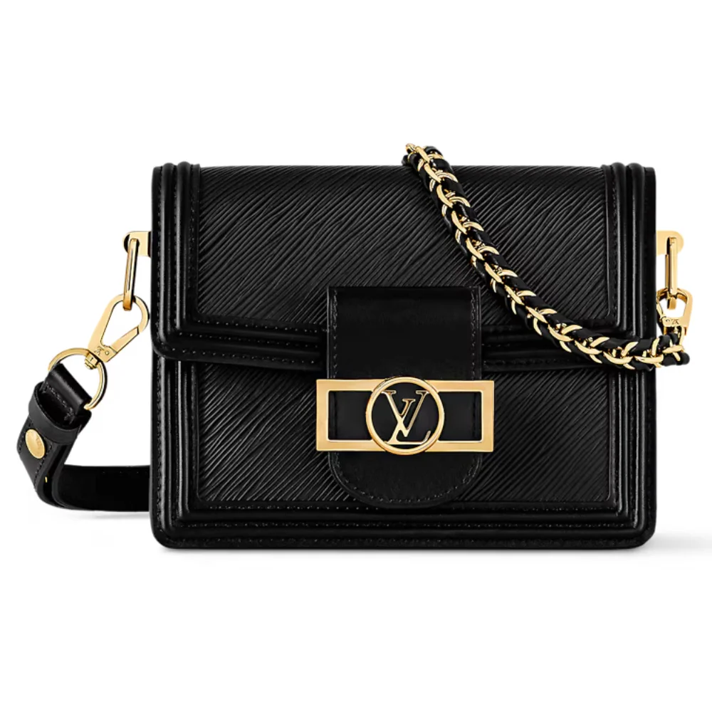 Louis Vuitton Dauphine MM Bag in Epi Leather Black