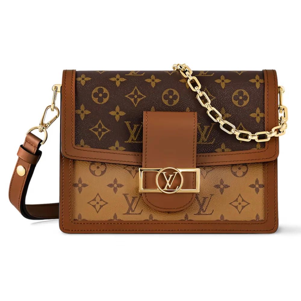 Louis Vuitton Dauphine MM Bag in Reversed Monogram
