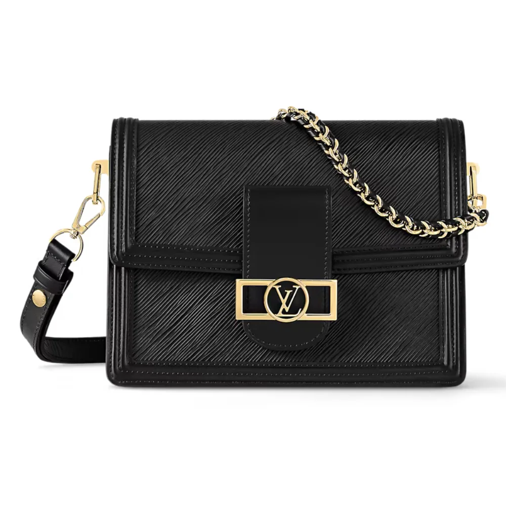 Louis Vuitton Dauphine Mini Bag in Epi Leather Black