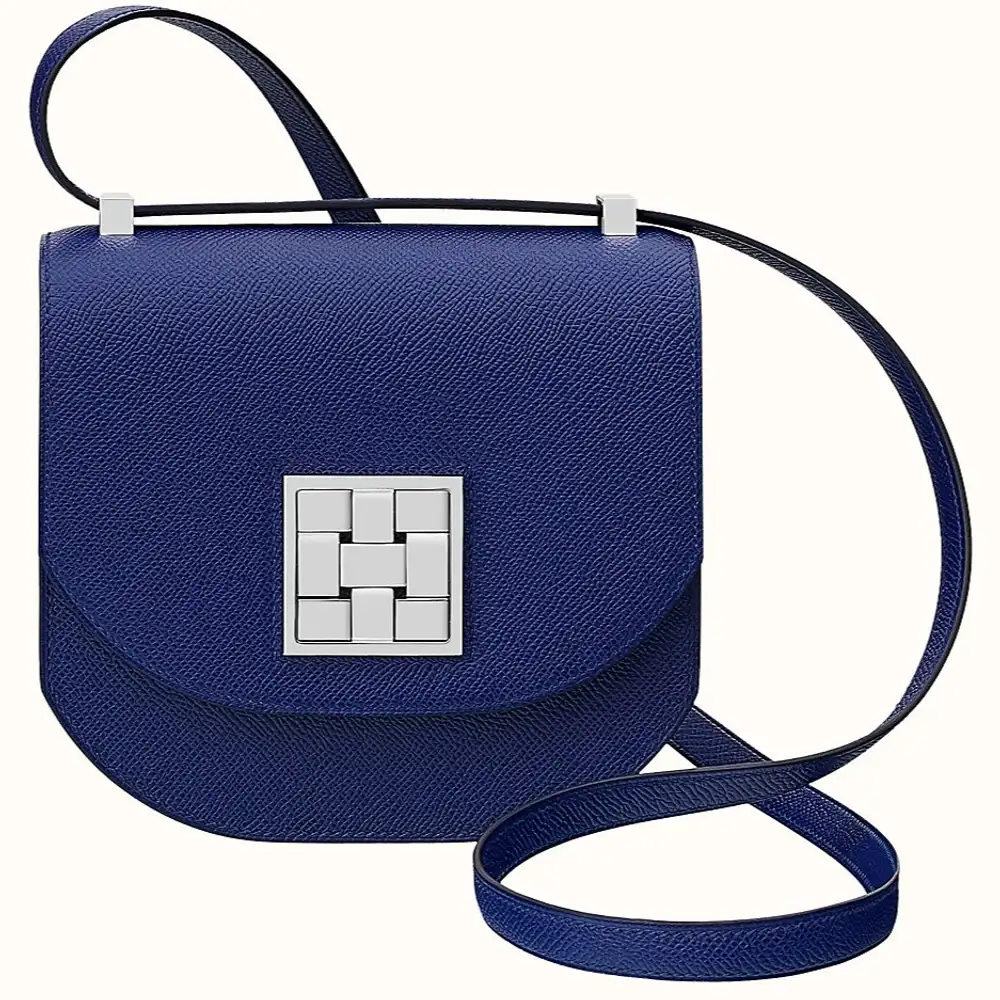 Hermes Mosaique au 24 17 Bag in Epsom calfskin Bleu Encre