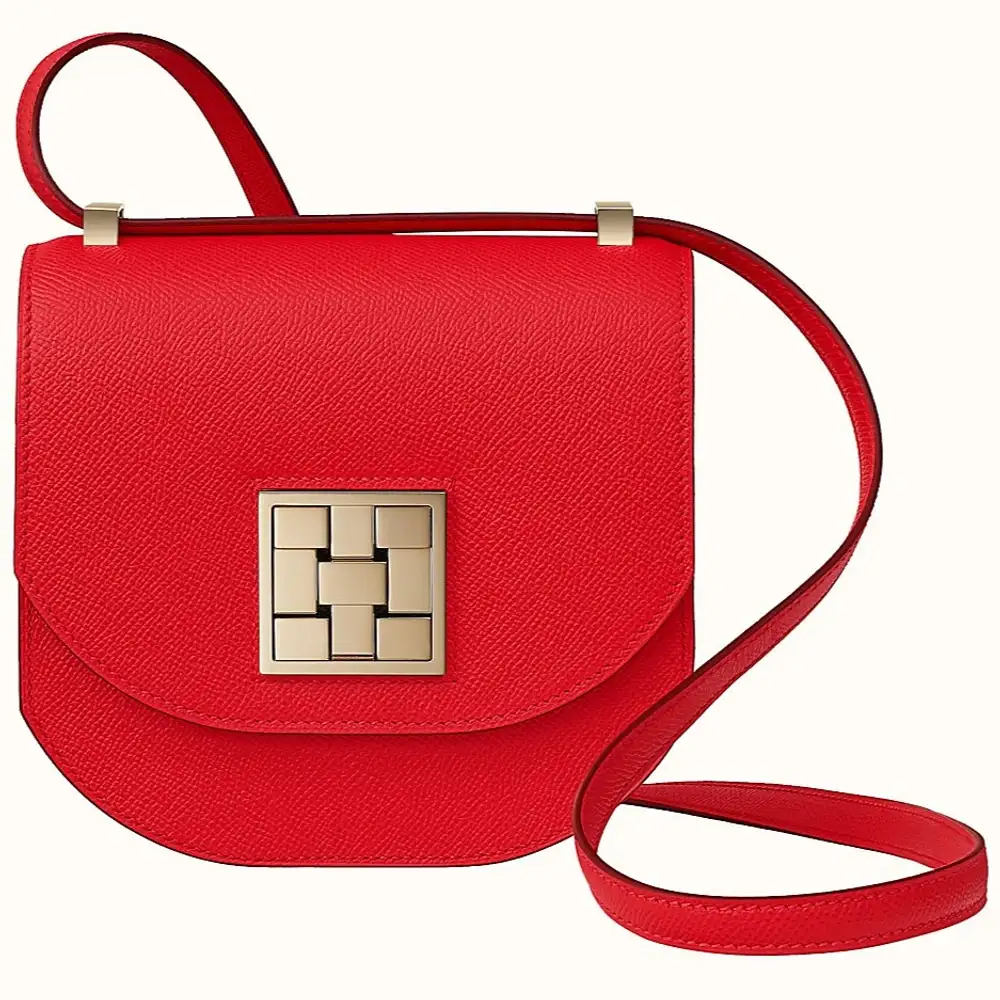 Hermes Mosaique au 24 17 Bag in Epsom calfskin Rouge De Cœur