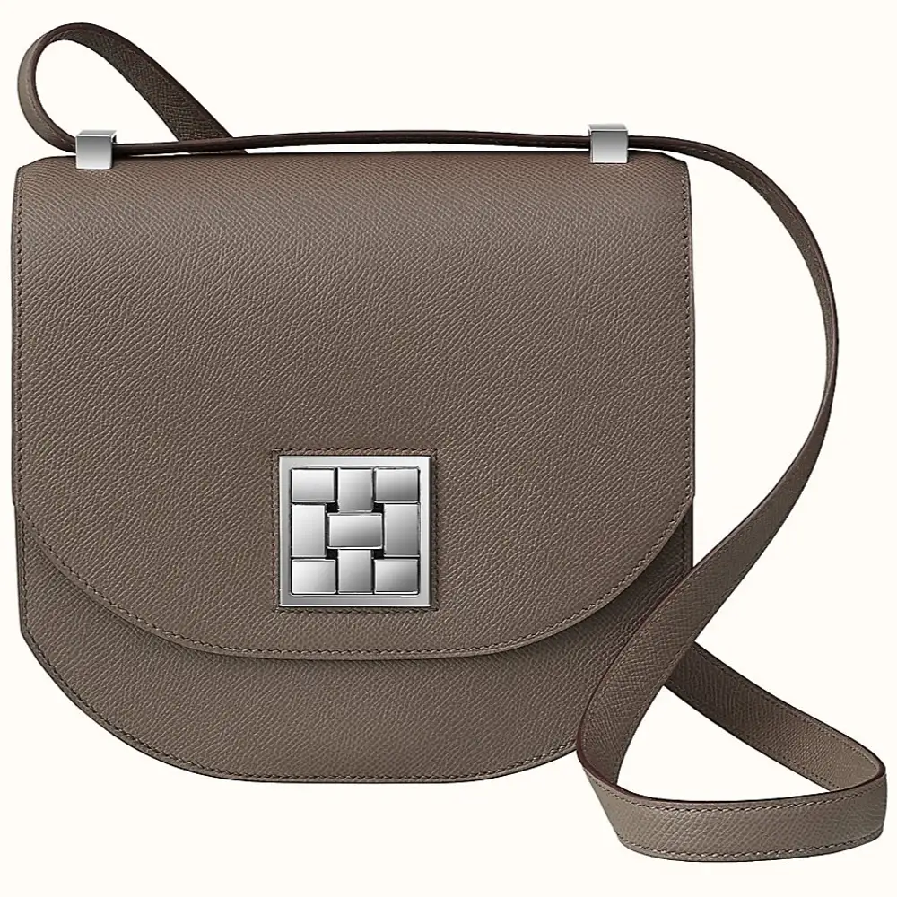 Hermes Mosaique au 24 21 Bag in Epsom calfskin Gris Étain