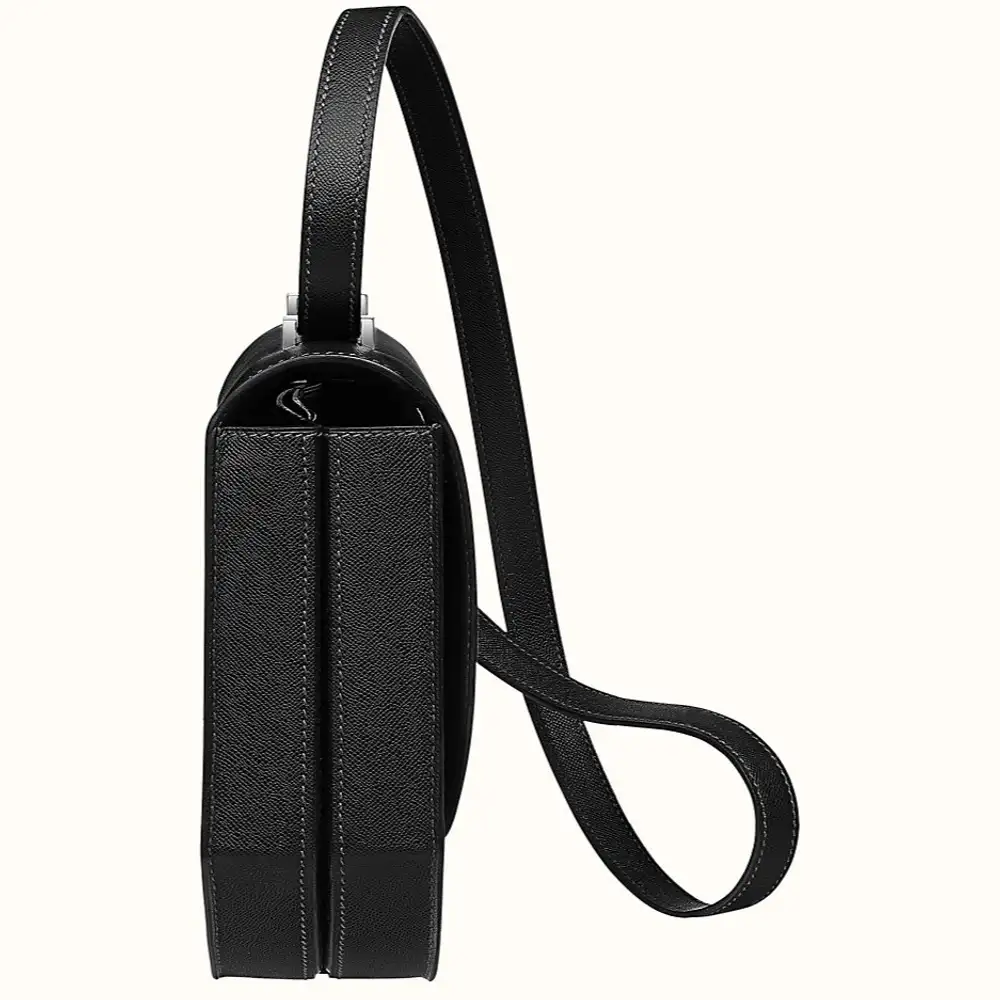 Hermes Mosaique au 24 21 Bag in grained Monsieur calfskin Noir Interior pockets(1)