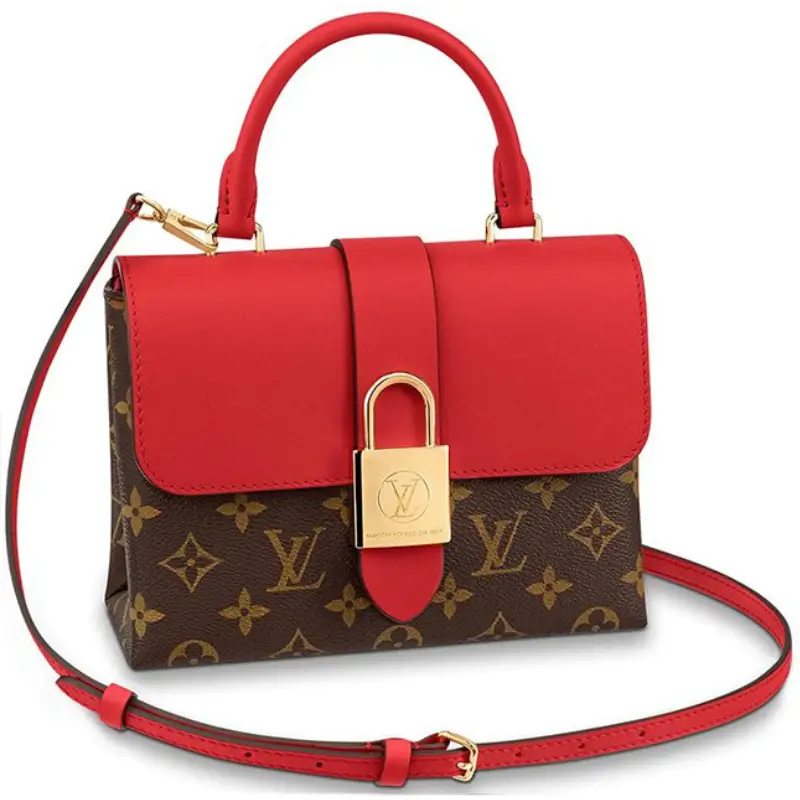 Louis Vuitton Locky BB Monogram Canvas Bag Caramel Red
