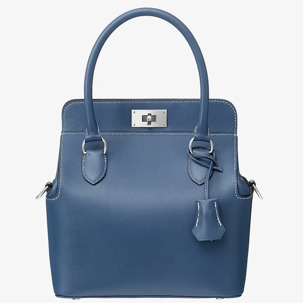 Hermes Toolbox 20 Bag in Swift calfskin Bleu indigo