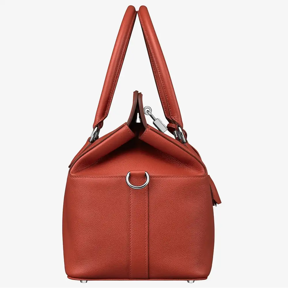 Hermes Toolbox 26 Bag in Evercolor calfskin brique Interior pockets