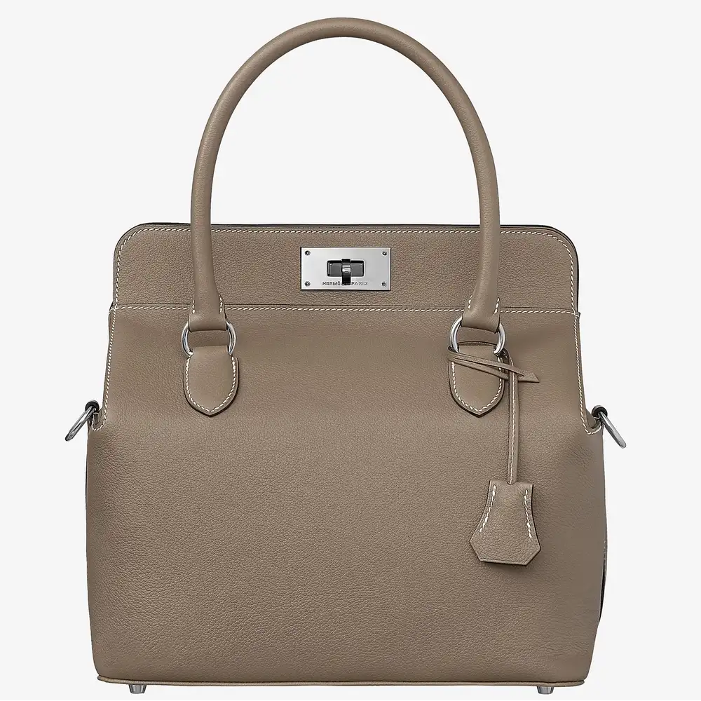 Hermes Toolbox 26 Bag in Swift calfskin Gris asphalte