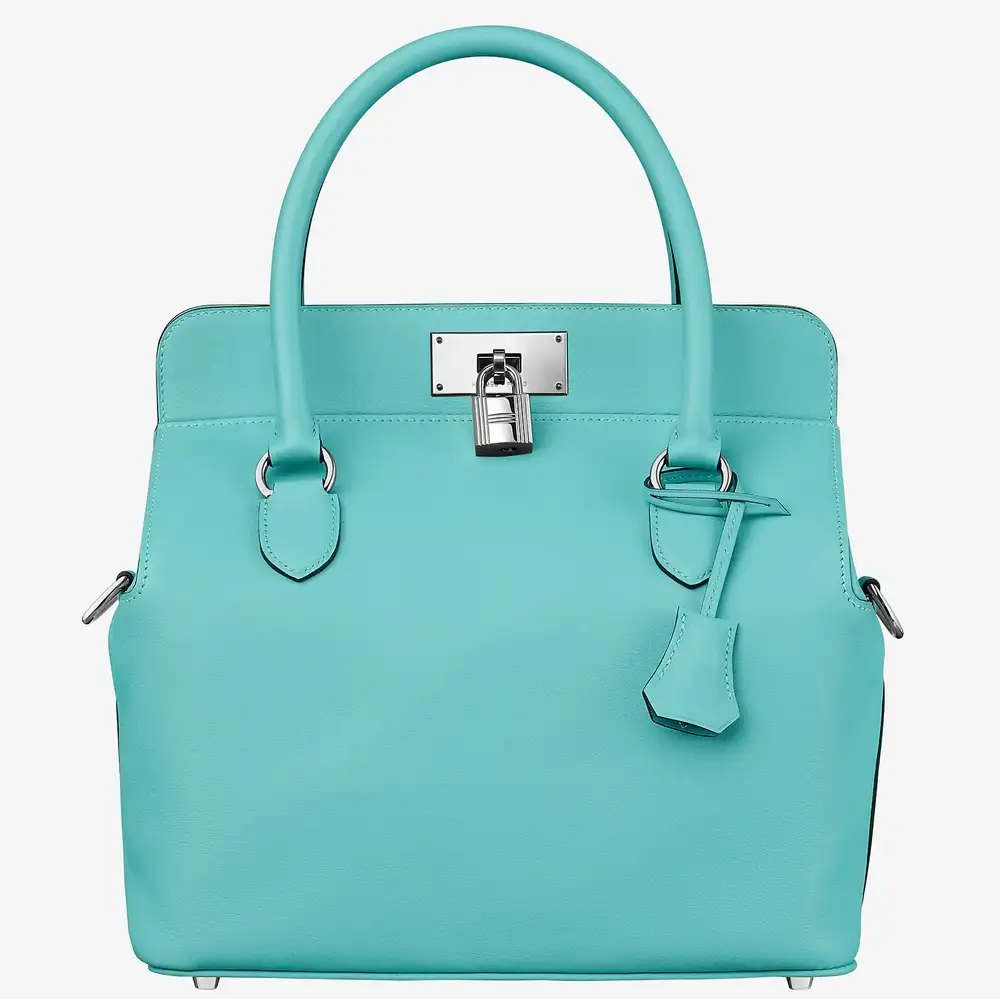 Hermes Toolbox 26 Bag in Swift calfskin bleu atoll
