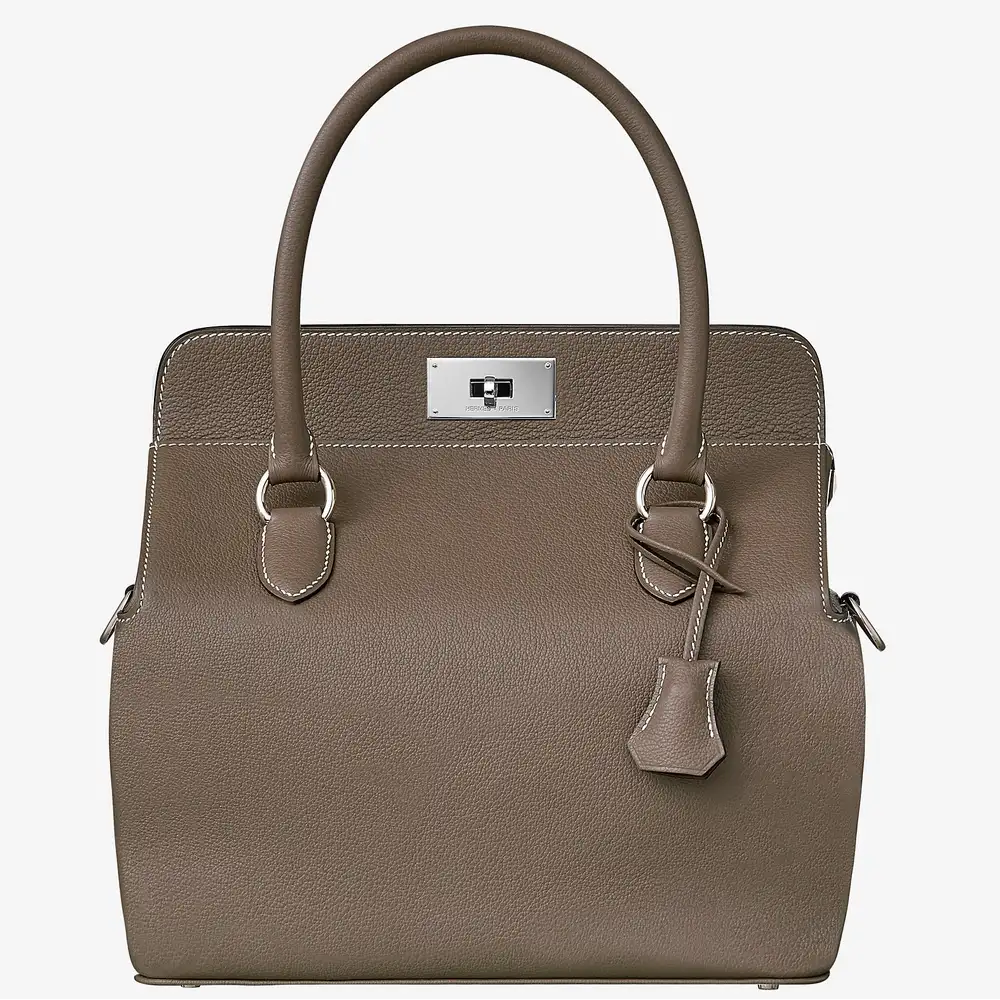 Hermes Toolbox 26 Bag in Swift calfskin étoupe