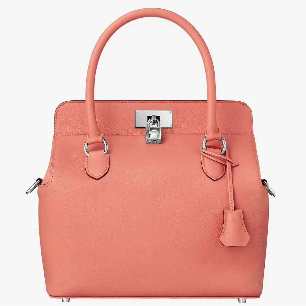 Hermes Toolbox 26 Bag in Swift calfskin flamingo