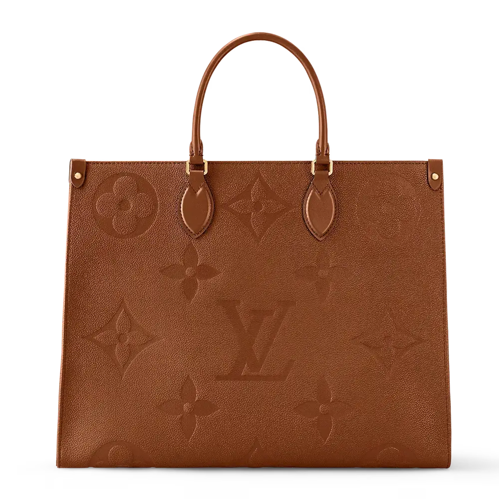 Louis Vuitton Onthego GM Monogram Empreinte Bag Cognac Brown