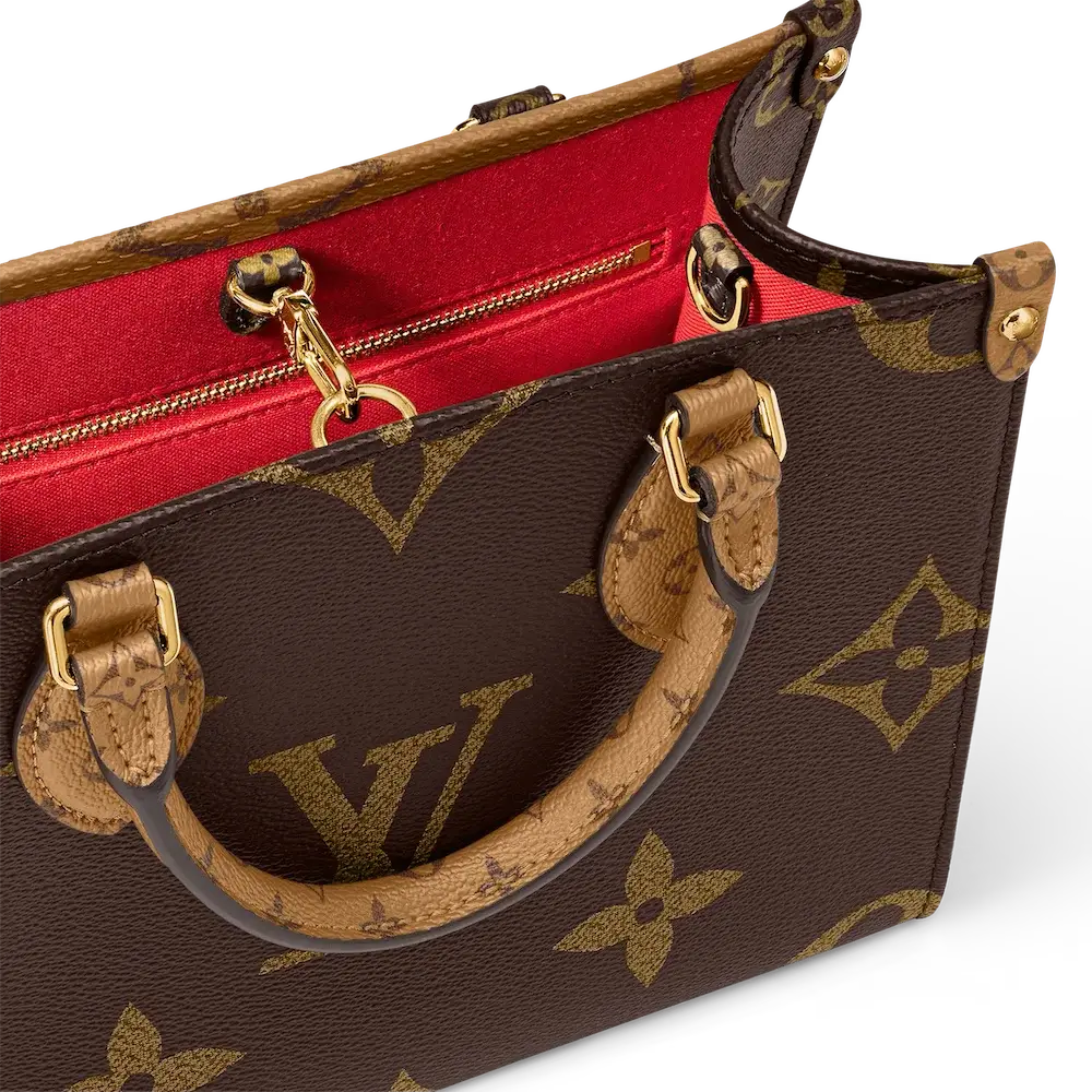 Louis Vuitton Onthego PM Monogram Canvas Bag Interior Pockets 2