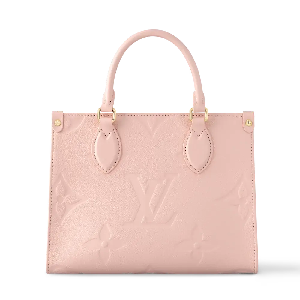 Louis Vuitton Onthego PM Monogram Empreinte Leather Bag Opal Pink
