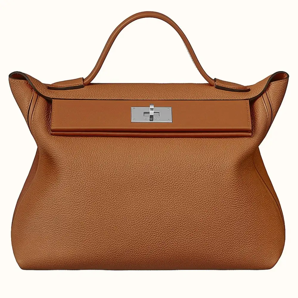 Hermes 24 24 29 Bag in Taurillon Maurice Gold:Gold