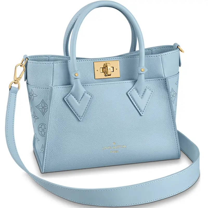 Louis Vuitton On My Side MM Bag in Calf Leather Blue