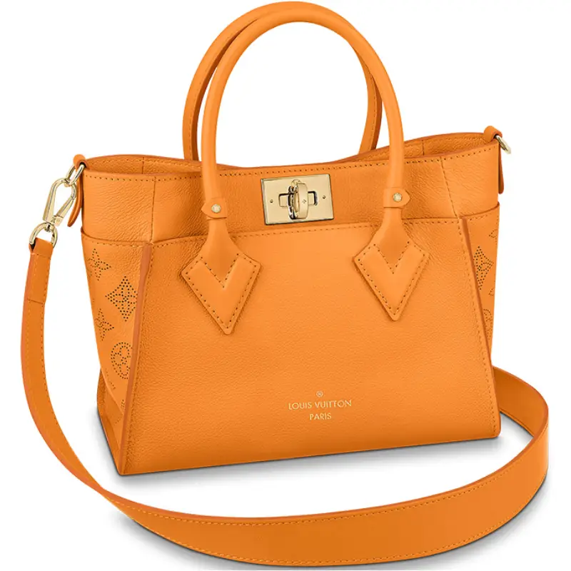 Louis Vuitton On My Side MM Bag in Calf Leather Orange