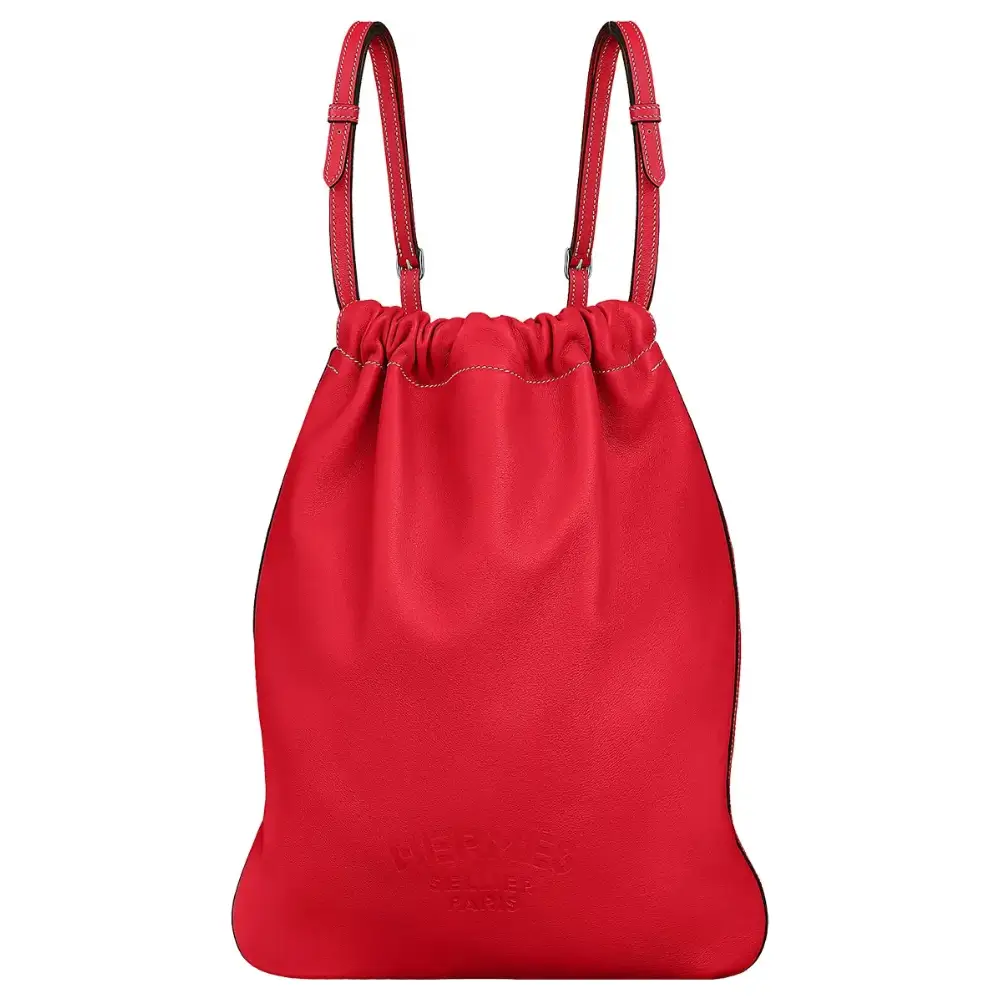 Hermes Bridado Backpack Red