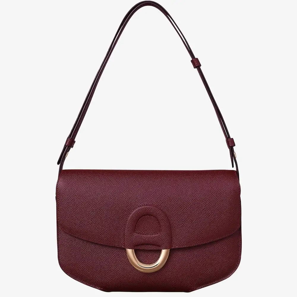 Hermes Cherche Midi 25 Bag in Epsom calfskin Bordeaux