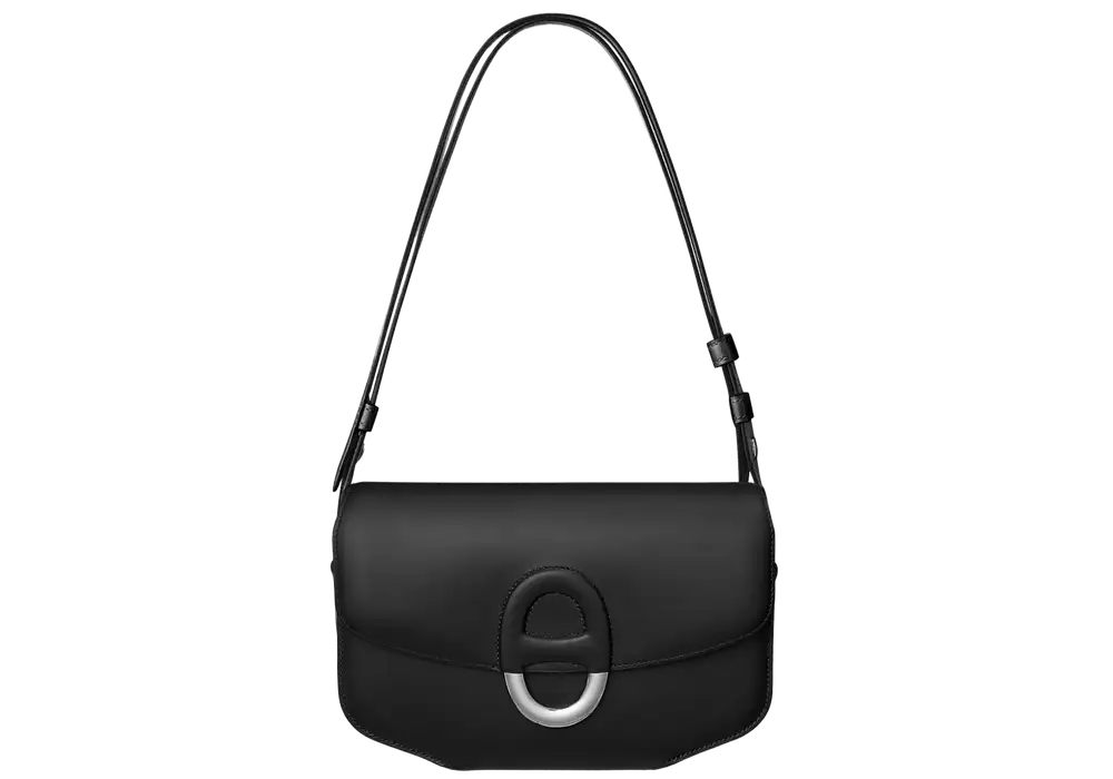 Hermes Cherche Midi 25 Bag in Sombrero calfskin Noir Front image