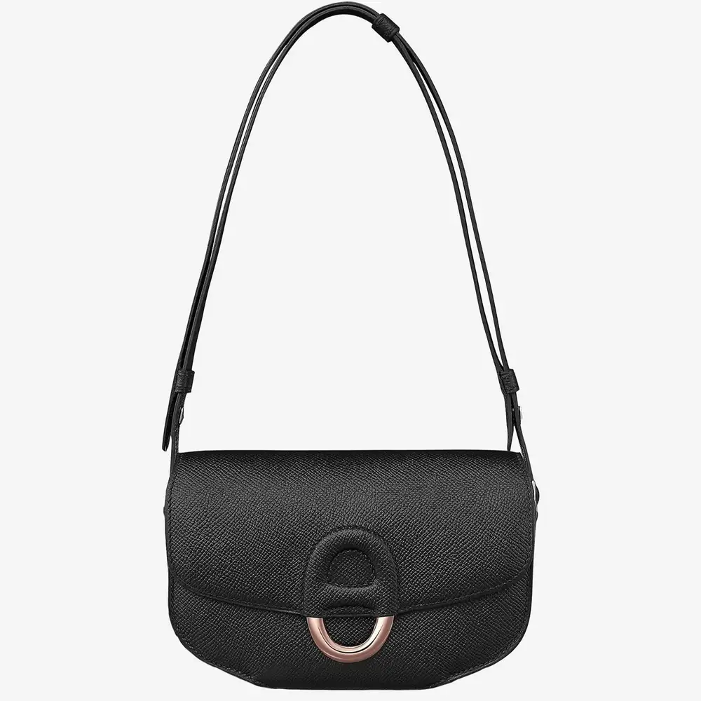 Hermes Cherche Midi Mini Bag in Evercolor calfskin Noir
