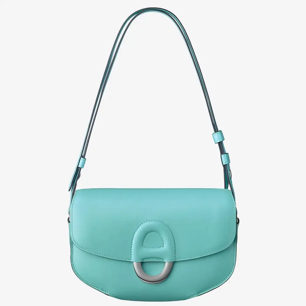 Hermes Cherche Midi Mini Bag in Tadelakt calfskin bleu atoll
