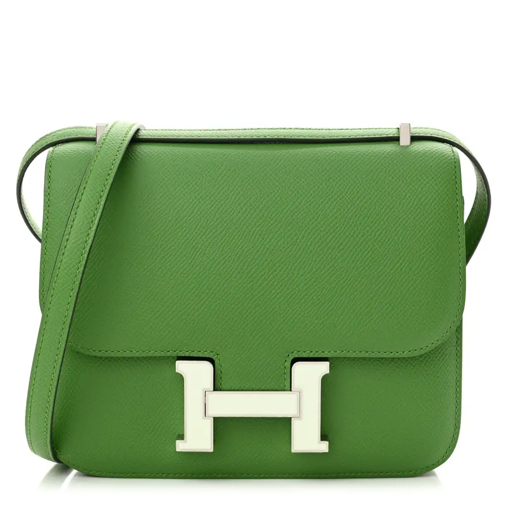 Hermes Constance 18 Bag in Epsom Vert Yucca Vert Fizz
