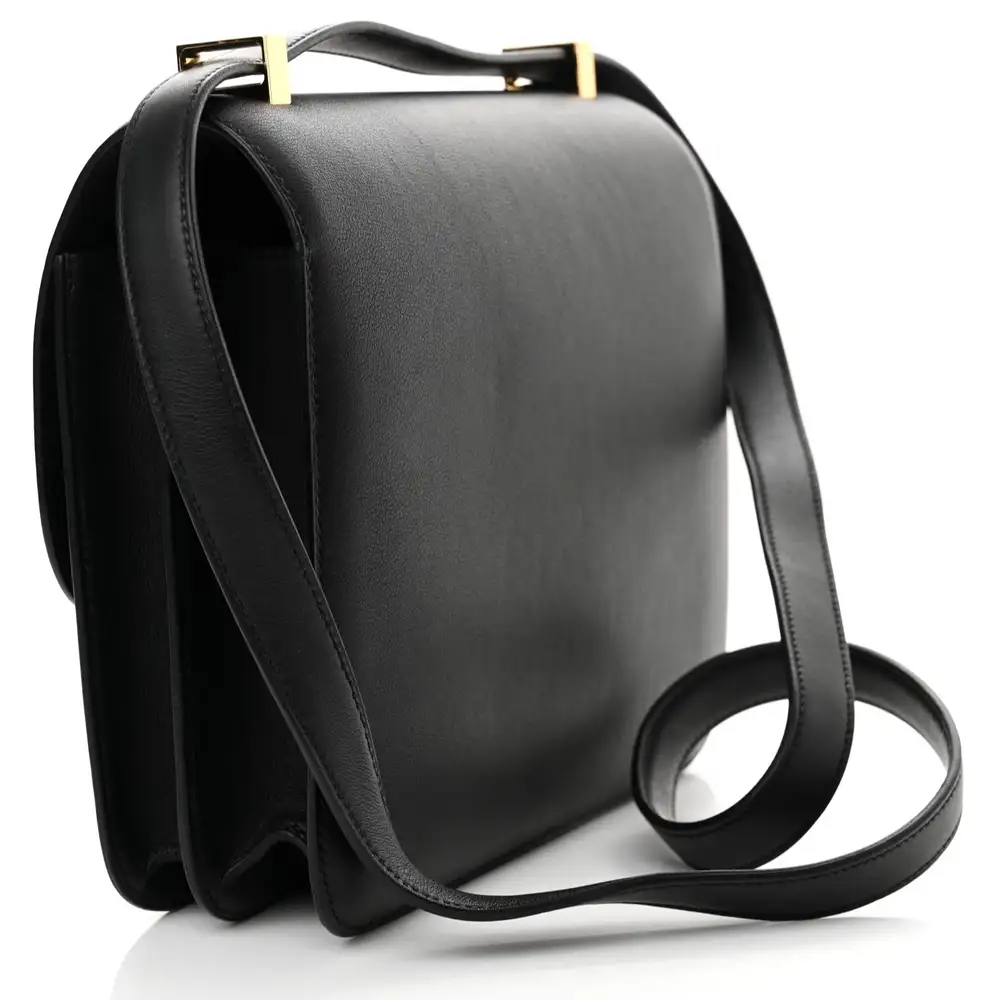 Hermes Constance 24 Bag in Swift Black Interior pockets 3
