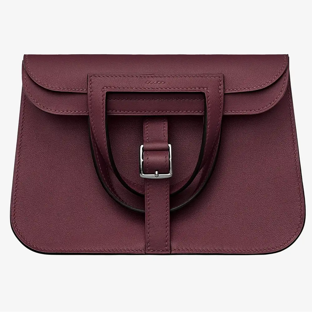 Hermes Halzan Mini bag in Swift calfskin bordeaux