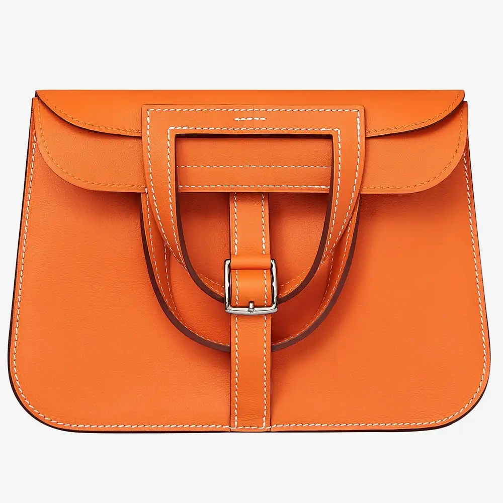 Hermes Halzan Mini bag in Swift calfskin orange orange