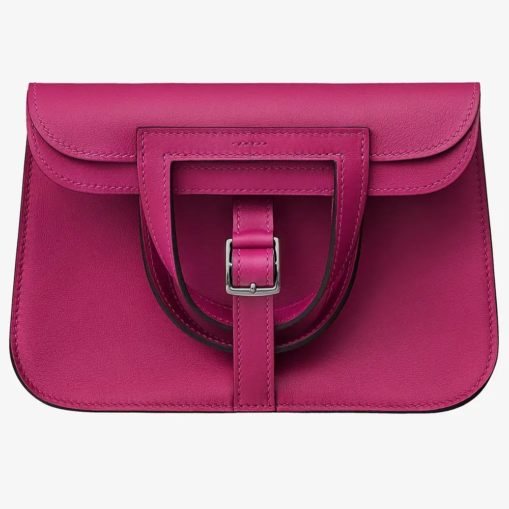 Hermes Halzan Mini bag in Swift calfskin rose