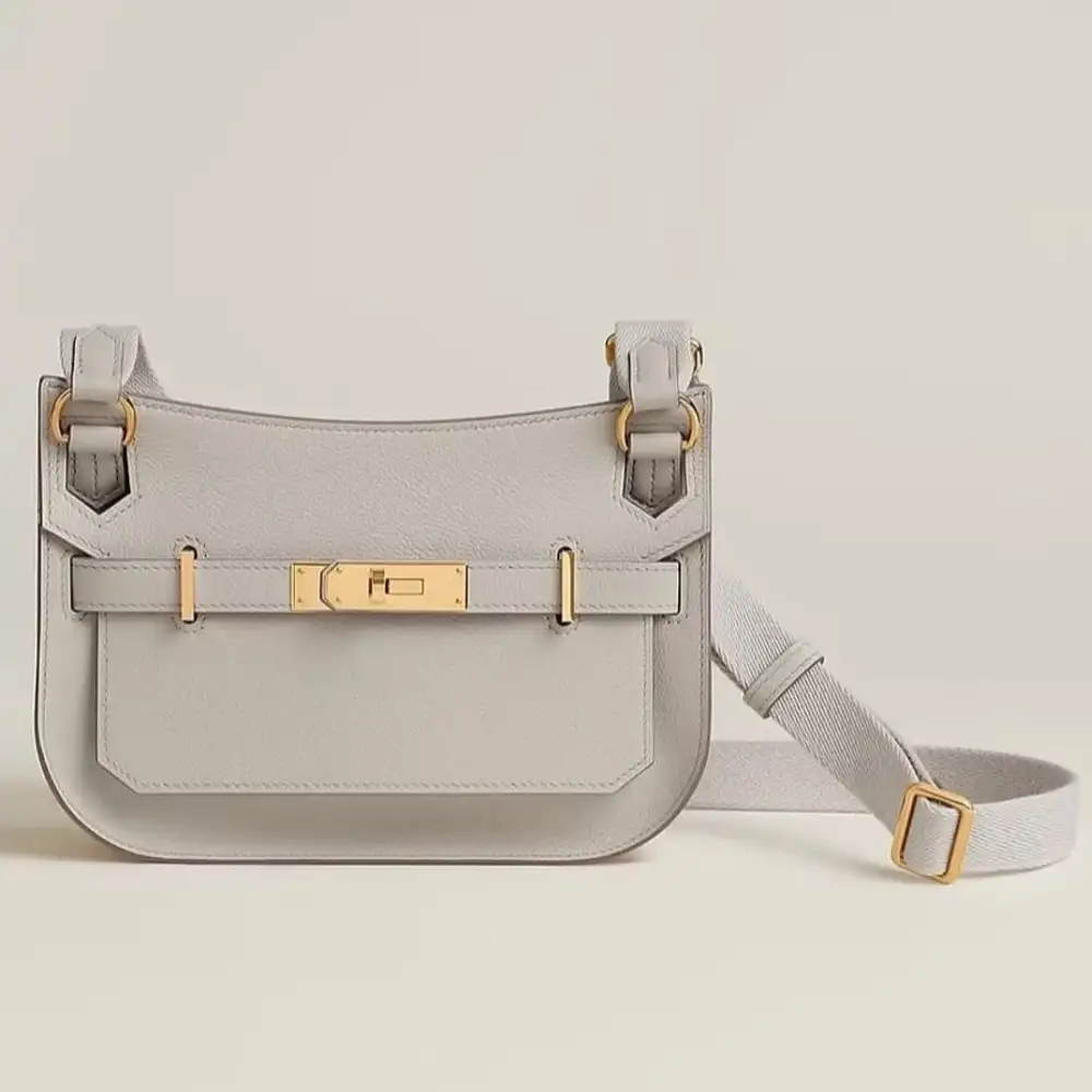 Hermes Jypsiere 28 Bag in Clemence Beton