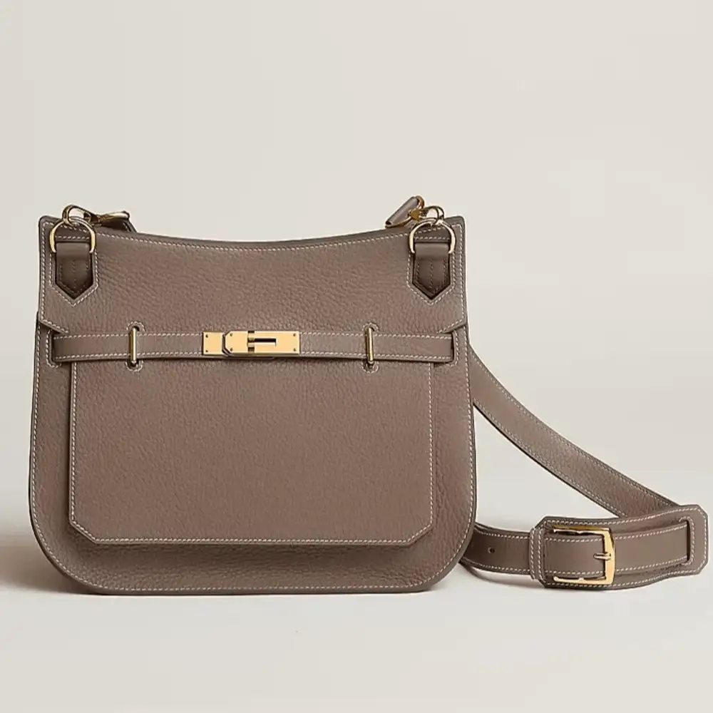 Hermes Jypsiere 28 Bag in Clemence Blanc