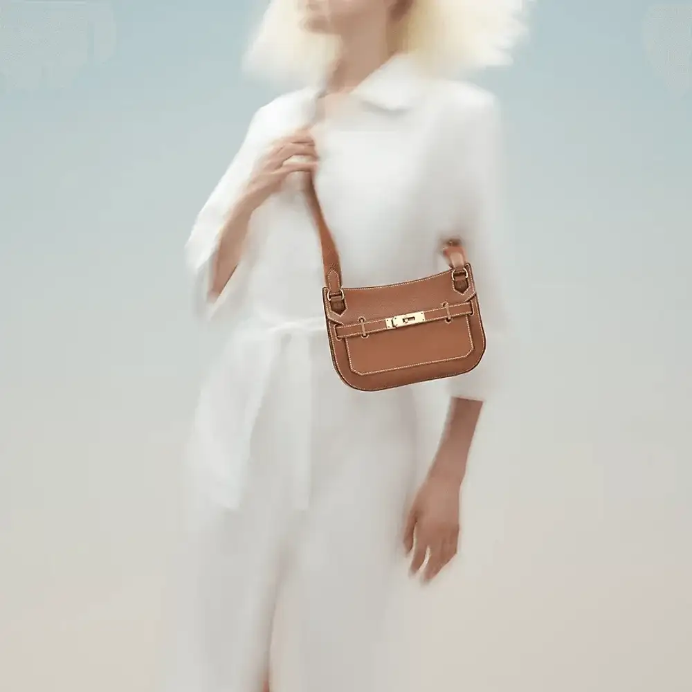 Hermes Jypsiere Mini Bag in Evergrain Model shots