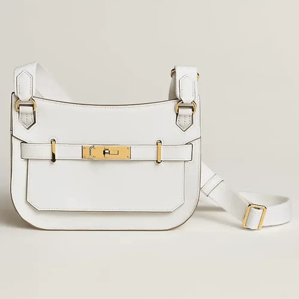 Hermes Jypsiere Mini Bag in Swift Blanc