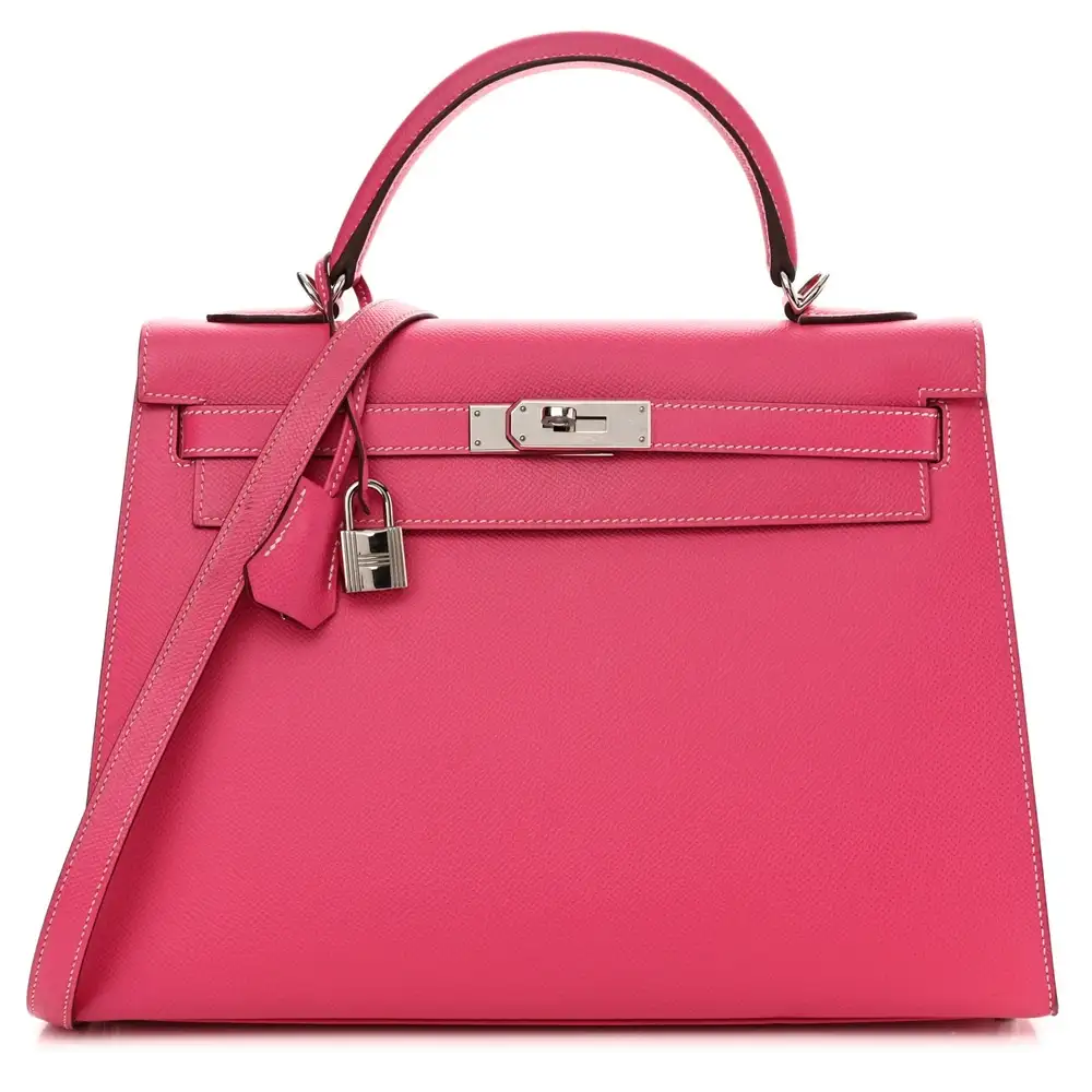 Hermes Kelly 32 Bag in Epsom Rose Tyrien