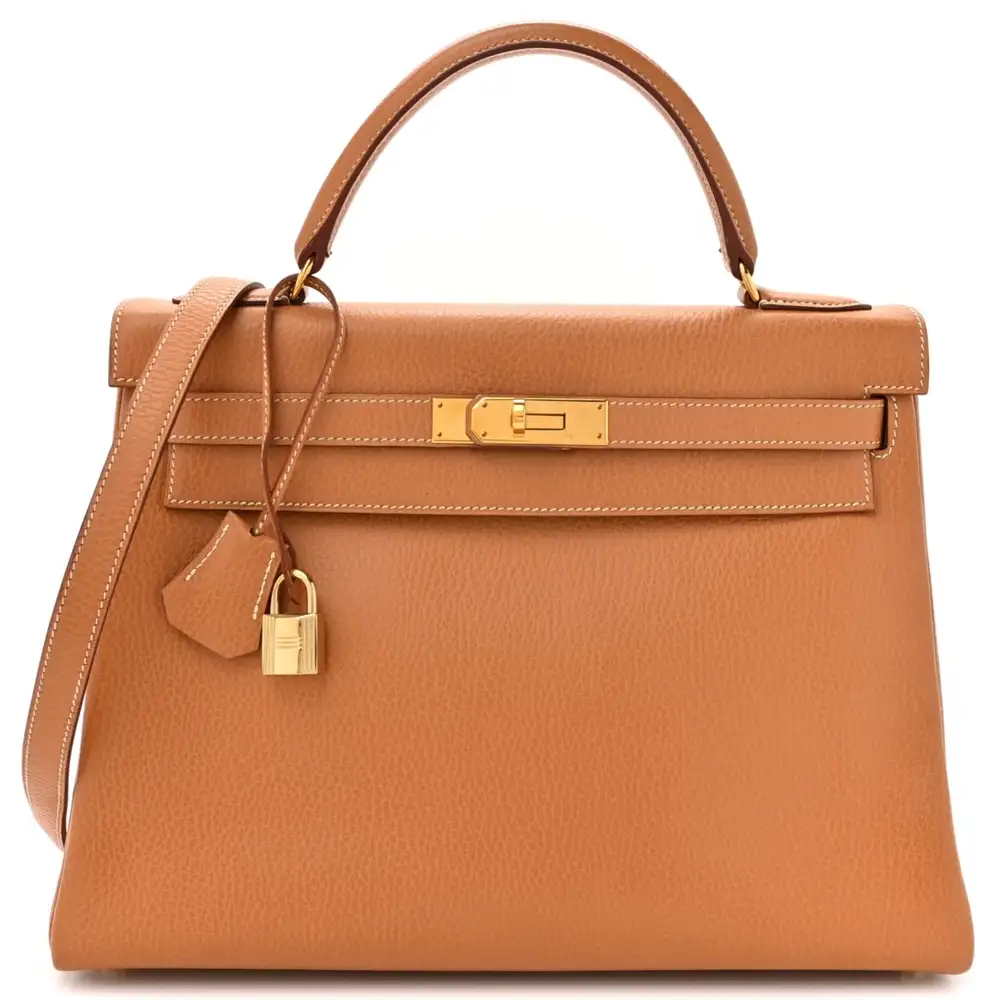 Hermes Kelly Retourne 32 Bag in Ardenne Naturelle