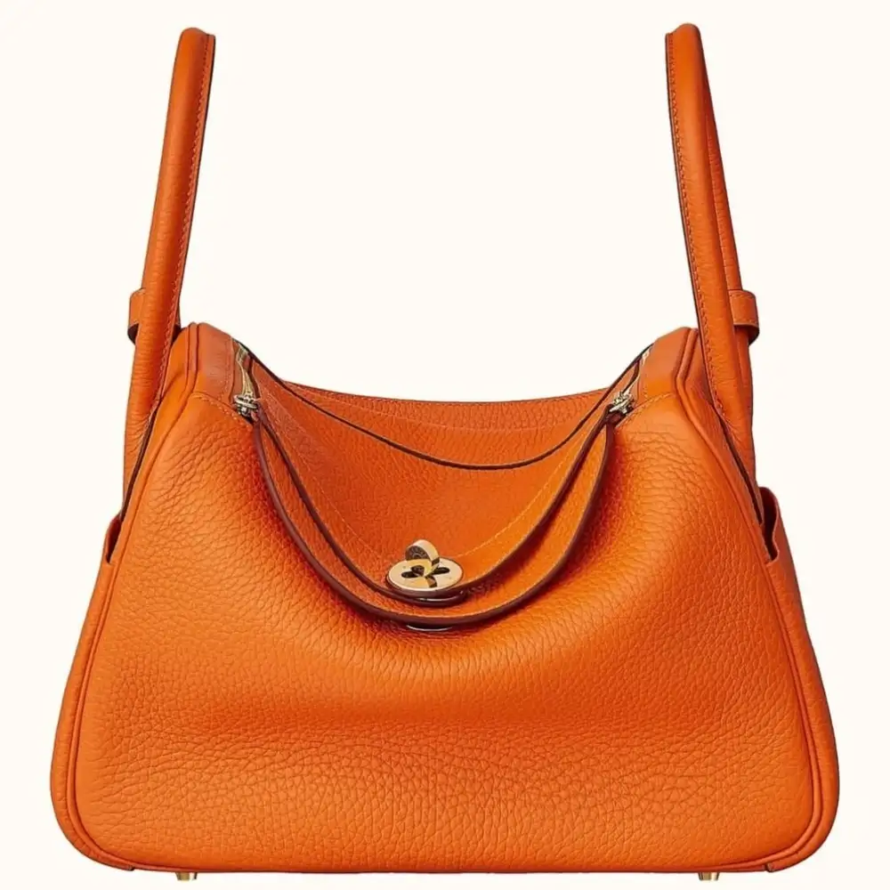 Hermes Lindy 26 Bag in Clemence Feu