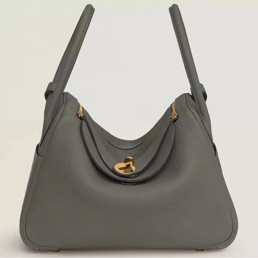 Hermes Lindy 26 Bag in Clemence Gris Meyer